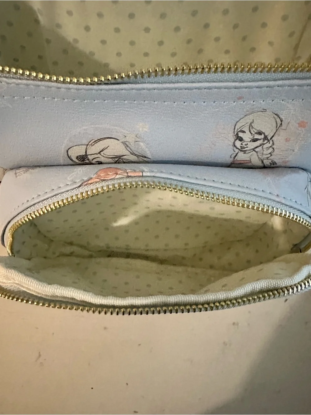 Disney Animators Collection Baby Princesses Backpack EUC
